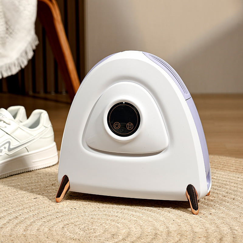 Luxury Shoe Care Station - UV Sterilization & Golden Touch Control, Modern Violet/White Design for Sneakerheads #SmartAppliances #HomeTech