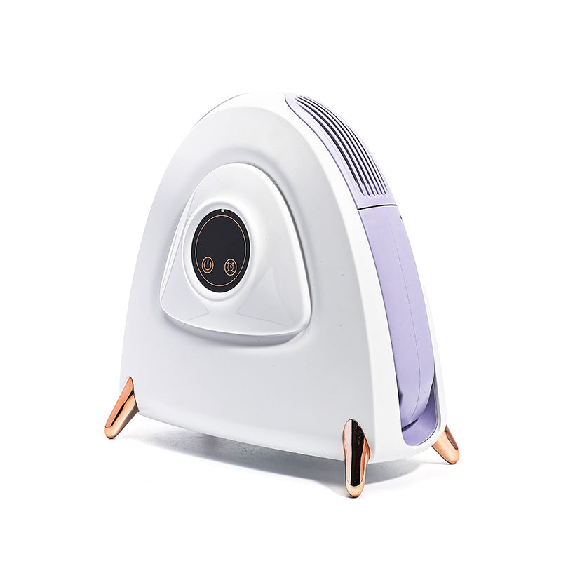 Luxury Shoe Care Station - UV Sterilization & Golden Touch Control, Modern Violet/White Design for Sneakerheads #SmartAppliances #HomeTech