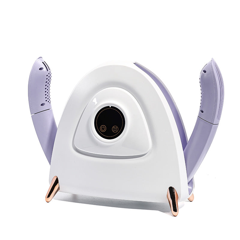 Luxury Shoe Care Station - UV Sterilization & Golden Touch Control, Modern Violet/White Design for Sneakerheads #SmartAppliances #HomeTech