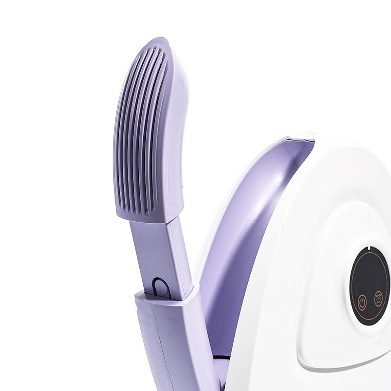 Luxury Shoe Care Station - UV Sterilization & Golden Touch Control, Modern Violet/White Design for Sneakerheads #SmartAppliances #HomeTech