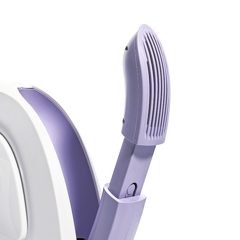 Luxury Shoe Care Station - UV Sterilization & Golden Touch Control, Modern Violet/White Design for Sneakerheads #SmartAppliances #HomeTech
